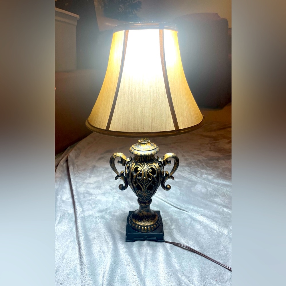 Antique Buthan Bronze Table Lamp